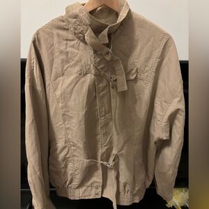 Tan Beige Jacket Women Size M, Absolutely Unique Style, Light Texture